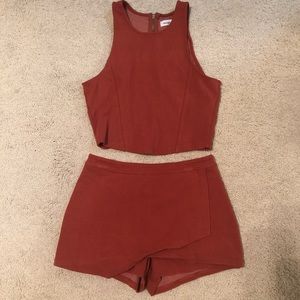 Abercrombie Burnt orange envelope skort